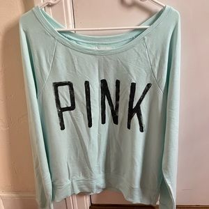 PINK Scoop Neck Long Sleeve Lounge Top